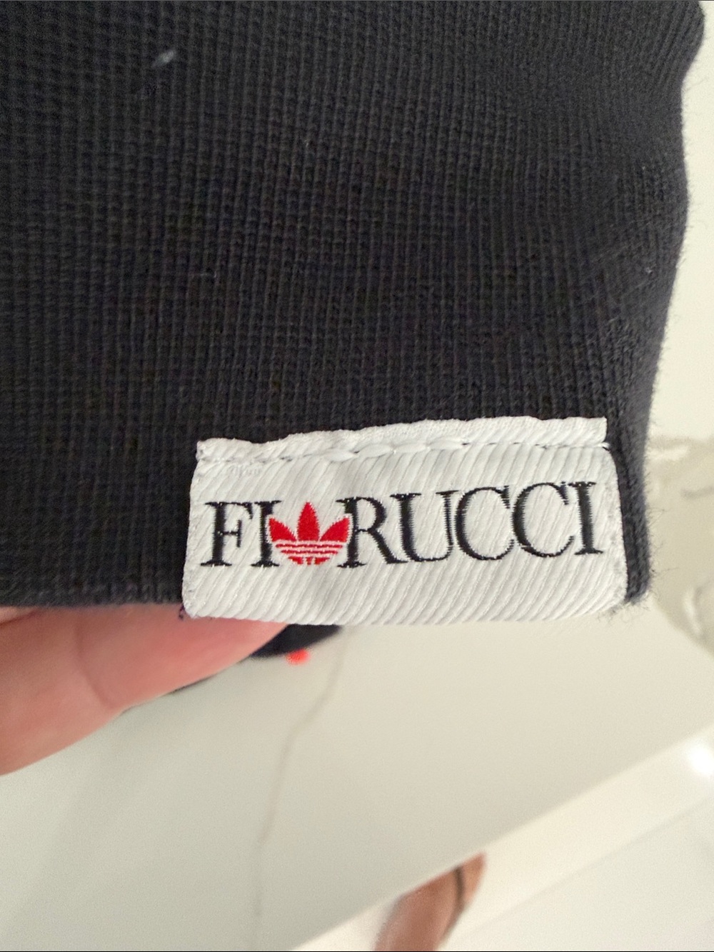 Adidas/ Fiorucci Black Cropped Hoodie with Orange Graphic - Picture 4 of 4